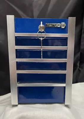 MATCO Metal Mini Tool Chest Coin Bank/Safe W/keys Blue & Chrome 7.5  High • $55