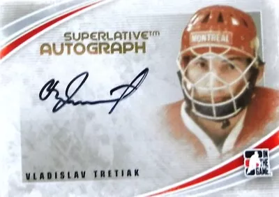 11-12 Itg Superlative Gold Version Vladislav Tretiak Union Autograph Auto 6of10 • $51.51