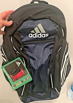 $32 • Buy Adidas Estadio Team Backpack Lifetime Warranty Shoe Tunnel Ventilated Pockets