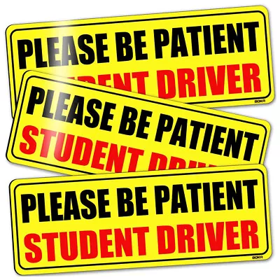 3Pcs Student Driver Magnet Car Signs Please Be Patient Car Bumper Sticker Decal • $4.99