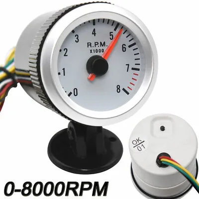 Universal 2 /52mm LED Car Auto Tachometer Gauge Meter Pointer Tacometro RPM Met • $13.55