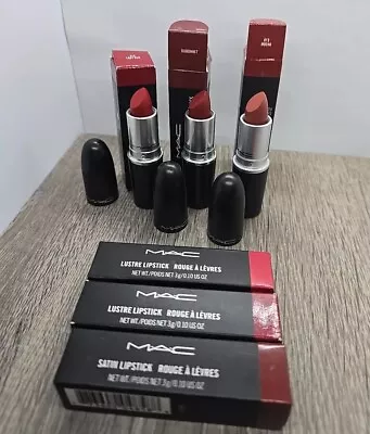 MAC Lustre Lipstick Lot Of 6  Full Size 0.1 Oz/3 G  NIB • $34.99
