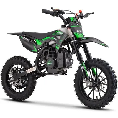 MotoTec Thunder 50cc 2-Stroke Kids Gas Dirt Bike GREEN Mini OffRoad Sports Ride✅ • $469