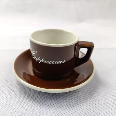 Vintage ACF Brown Cappuccino Espresso Cup And Saucer Made In Italy  • $27.99
