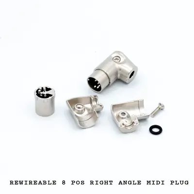 Goodwood Audio 5-Pin MIDI Right-Angle 8-Way Cable Plug • $7.50
