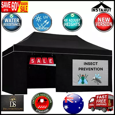 $295.22 • Buy New 3x6 MARQUEE POP UP GAZEBO Outdoor Hut Tent Wedding Party Camping Folding BBQ
