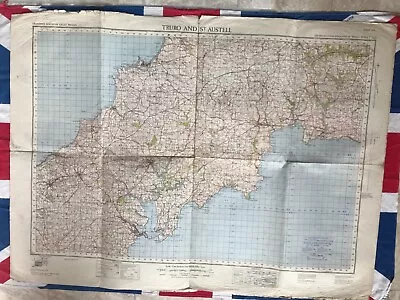 Vintage WW2 Truro St Austell Cornwall L940 Linen Backed OS Sheet 143 • £9.99