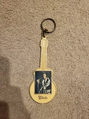 Vintage Elvis Presley Guitar Shaped Keychain • $12.99