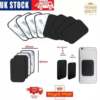 Magnetic Car Phone Holder Replacement Mobile Metal Plate Sticky Plate 65*45mm UK • £2.39