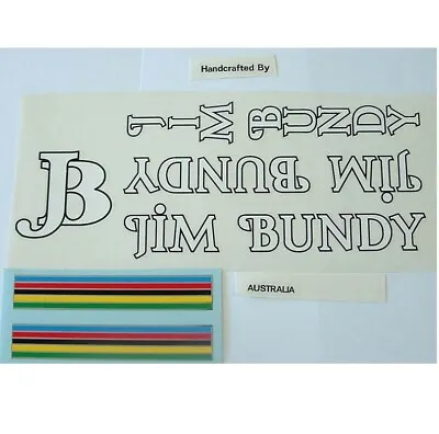 Jim Bundy Decals For Vintage Bicycle Retro Restoration  • $60