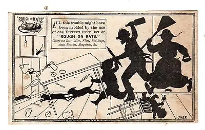 Rough On Rats*silhouette*montpelier Vt*spear Lane*druggist*victorian Trade Card • $12.95