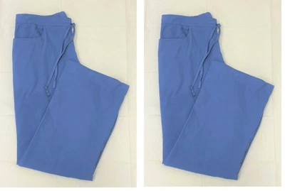 $5 • Buy 2-PACK! Barco Scrubs Straight Leg W/ Drawstring + 3-pockets Cecil Sz Women's L
