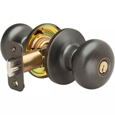 Yale Single Cylinder Key Entry Doorknob Lock Oil Rubbed Bronze Sinclair SNE10BP6 • $12