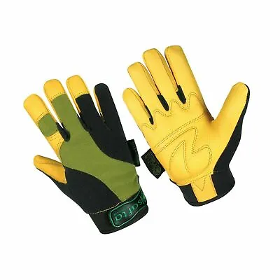 £8.99 • Buy Mechanic Gloves Premium Quality Safety Work Leather Protection Gardening Builder