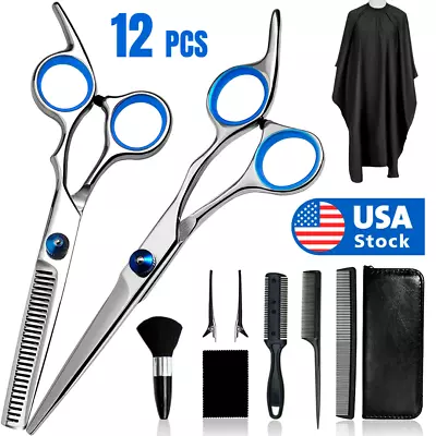 Professional Hair Cutting Thinning Scissors Barber Shears Hairdressing Salon Set • $15.87