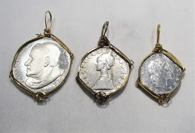 Vatican Rome Italy Silver Coin Pendant Lot AJ965 • $59