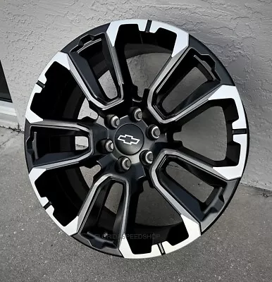 $1379 • Buy Chevy Silverado  Z71 Style Wheels Machined Face/black 22x9 Fits: 1999-2023