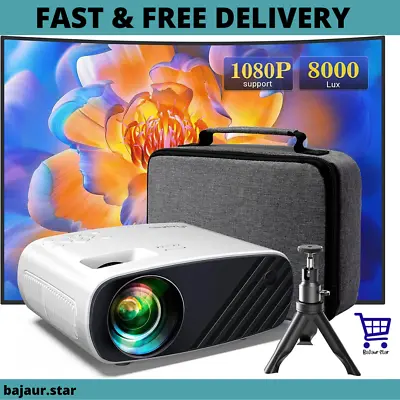 ELEPHAS Mini Projector 2023 Upgraded 1080P HD Supported Projector 8000L Portab • $159.99