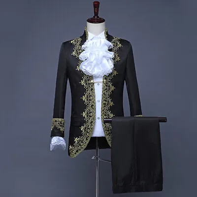 £67.96 • Buy Men Retro Suit Jacket And Pans Set Fancy Mess Dress Uniform Coat Victorian Fit