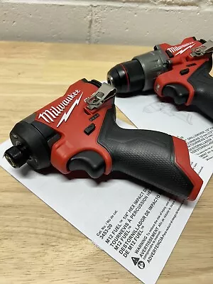 Milwaukee M12 FUEL 1/2  Hammer Drill 3404-20 & Impact Driver 3453-20 Set New • $140