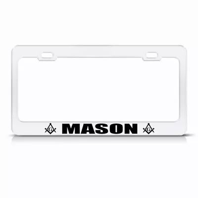 Metal License Plate Frame Masonic Mason Moson Logo Car Accessories Chrome • $17.99