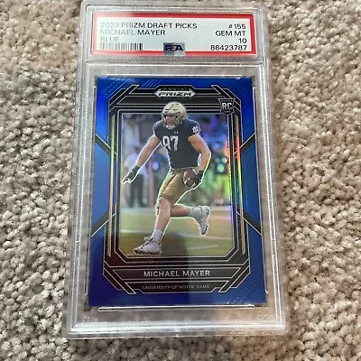 MICHAEL MAYER 2023 Prizm Draft Picks  Blue  124/199 PSA 10! • $79