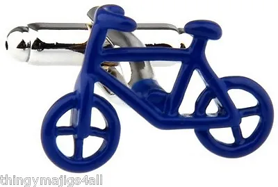 £5.95 • Buy New Pair Blue Cycling Bike Cyclist Cufflinks Shirt Retro Bicycle Gift Uk Seller