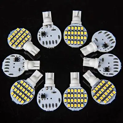 10x Warm White Car RV Landscaping T10 Wedge 24-SMD LED Light W5W 921 194 168 12v • $12.99