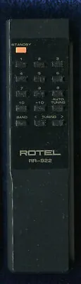 `Rotel RR-922 Remote Control - Fully Tested & Working - FREE SHIPPING • $37.95