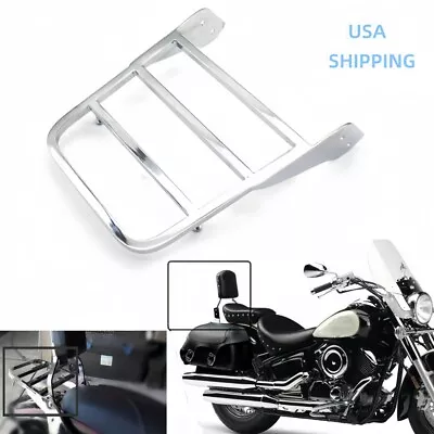 Sissy Bar Luggage Rack Chrome For Yamaha VStar 650/400 V-Star XVS1100 US • $33.01