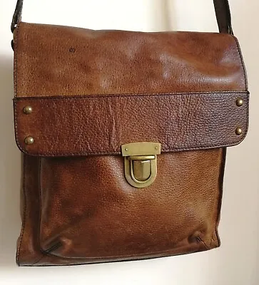 £12.99 • Buy M&S Collection Tan Genuine Leather Messenger-style Crossbody Or Shoulder Bag
