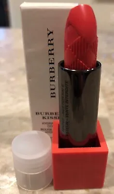 $16 • Buy BURBERRY KISSES HYDRATING LIPSTICK #65 Coral Pink With Tester Box & Cap