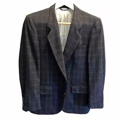 Nino Cerruti Paris BLUE WOOL BLAZER Rue Royale TWEED 2 Button Sport Jacket 42R • $45