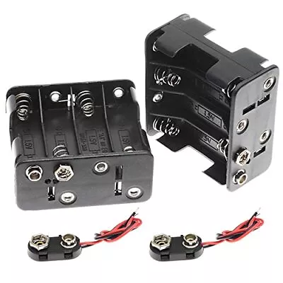 2Set 8 X AA Thicken Battery Holder With I Type Wired Battery Clip Standard Sn... • $14.66