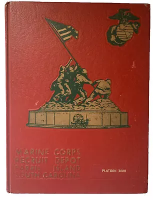 1980 U.s. Marine Corps Basic Training Yearbook Platoon 3008 Parris Island Sc • $99.99