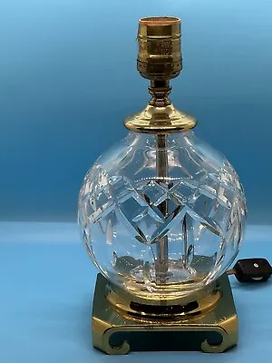 Waterford Lismore Crystal Globe Table Lamp-tested And Works. • $300