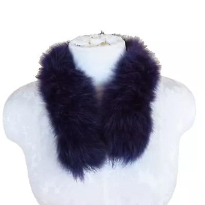 Faux Fox Fur Collar Women Warm Scarf Shawl Neck Warmer Wrap Violet 25  X 4  • $20.50