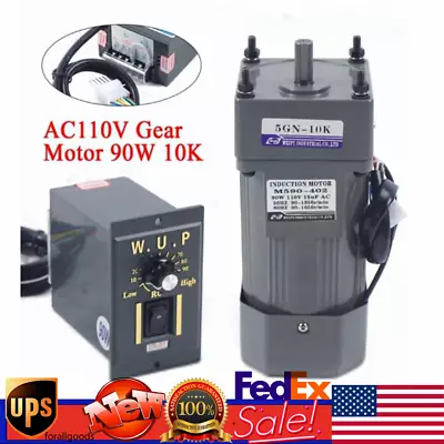 Gear Motor Electric Variable Reducer Speed Controller Torque 90W Gear Motor • $67.45