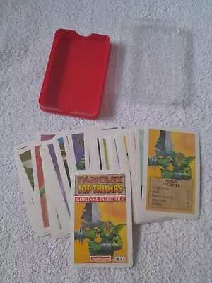 Vintage Waddingtons Top Trumps Card Game DANTASY GOBLINS AND FAERIEFOLK • £1.20