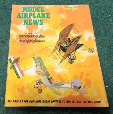 1965 January MODEL AIRPLANE NEWS MAGAZINE Voisin LAs Cessna 320D Condorian • $28.50