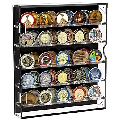 Coin Holder Challenge Coin Display Case Acrylic Military Challenge Coin Hol... • $51.99