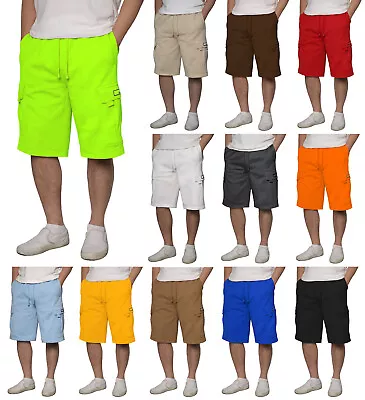 Men's Heavyweight Fleece Cargo Shorts Sweatpants S-5XL • $27.95