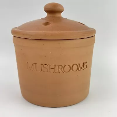 Bentson West Designs For Boston Warehouse Mushroom Terracotta Crock Jar Storage • $29.99