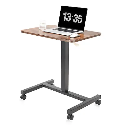 Pneumatic Height Adjustable Notebook Laptop Computer Desk Portable Table Wheels • $77