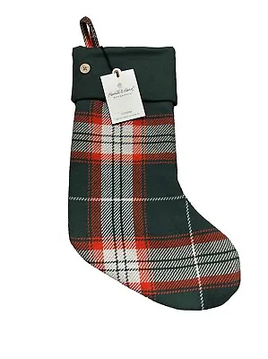 Winter Plaid Woven Christmas Stocking Green/Red - Hearth & Hand With Magnolia • $9.99