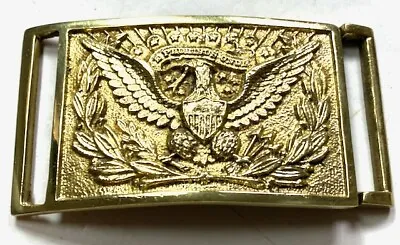 CIVIL WAR US UNION Belt Plate NCO 2-Piece Brass M1851 Federal Eagle Belt Buckle • $29.56
