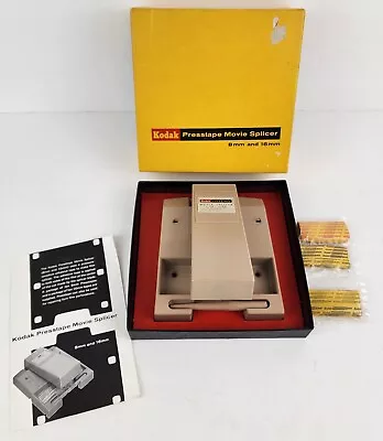 Kodak Presstape Movie Splicer No. 64 8mm And 16mm With Tape Manual Box • $19.99