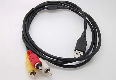 3 RCA Male To USB 2.0 Male A Composite Adapter Audio Video AV HDD DVR   Cable • $1.99
