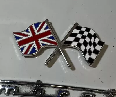 Lambretta Chequered Flag Union Jack Badge Not Ulma Super Vigano Mod TV175 200 • $18.68