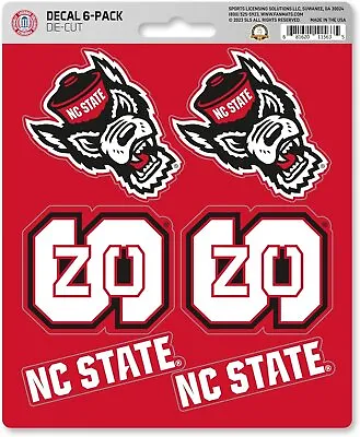 North Carolina State University Wolfpack 6-Piece Decal Sticker Set 5x6 Inch... • $12.79